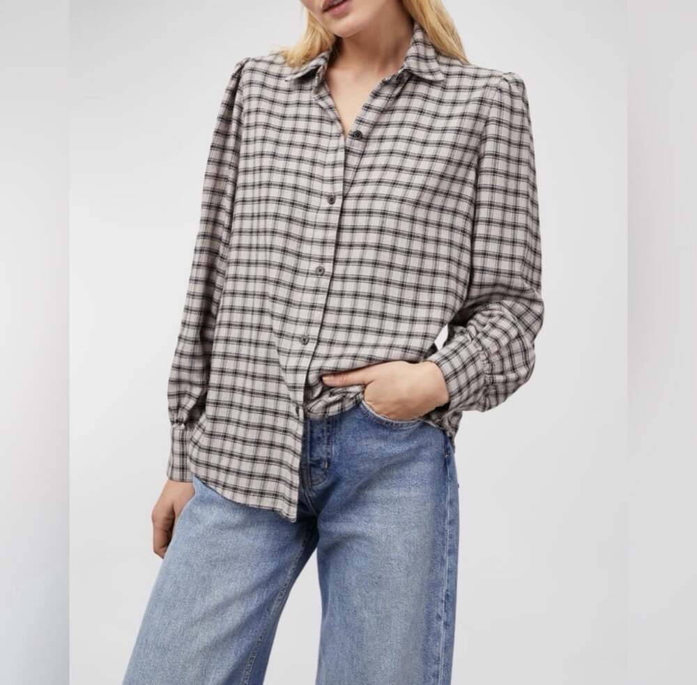 NWT Rails Angelica Plaid Flannel Button Front Shirt Cotton Size XS $168 Casual
